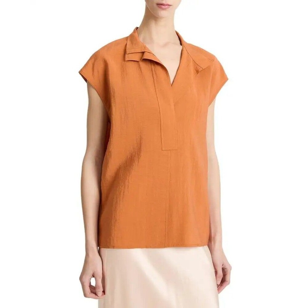 NWOT Vince Dusk Ember Cap Sleeve Blouse Size M